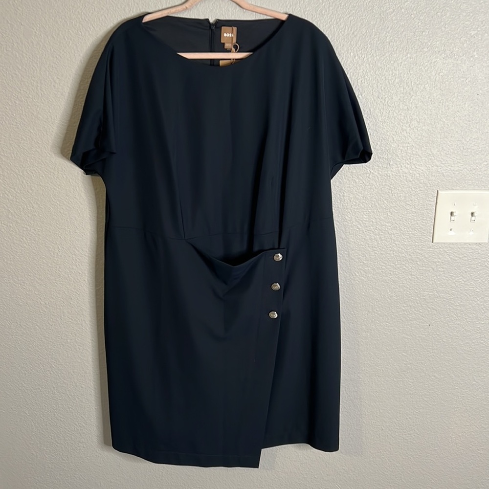 BOSS Datera Wrap Front Sheath Dress NWT